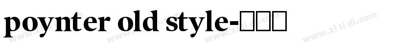 poynter old style字体转换